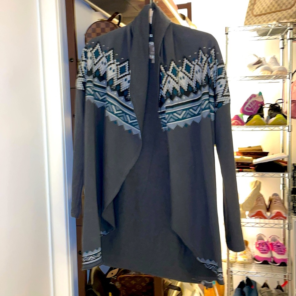 Grey Patterned Cardigan